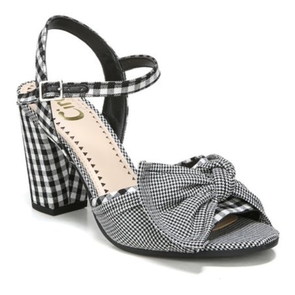 Circus by Sam Edelman Shoes - Sam Edelman Black & White Eva Gingham Sandal 6